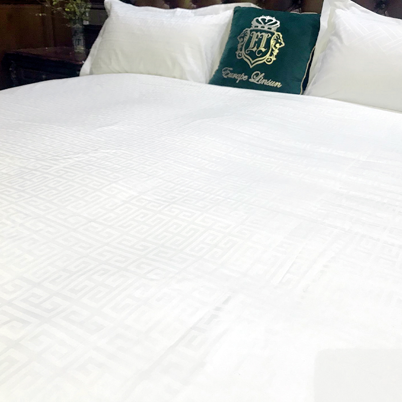 Kämmerte Staple Baumwolle 80er Jahre Sateen Jacquard 400T Hotel Bettwäsche Set