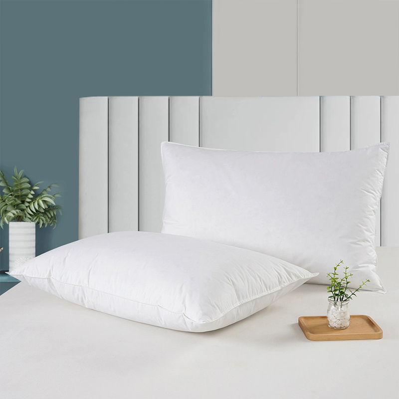 Baumwolle 233T Percale Shell 50% weißer Ente Down Federkissen für Hotel