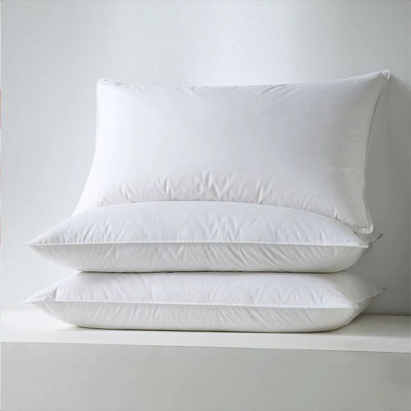 Baumwolle 233T Percale Shell 50% weißer Ente Down Federkissen für Hotel