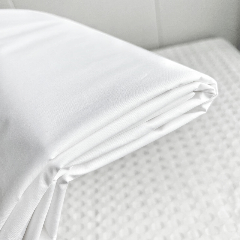 300 Fadenzahl einfach Satin Baumwoll weiße Hotel Top Sheets