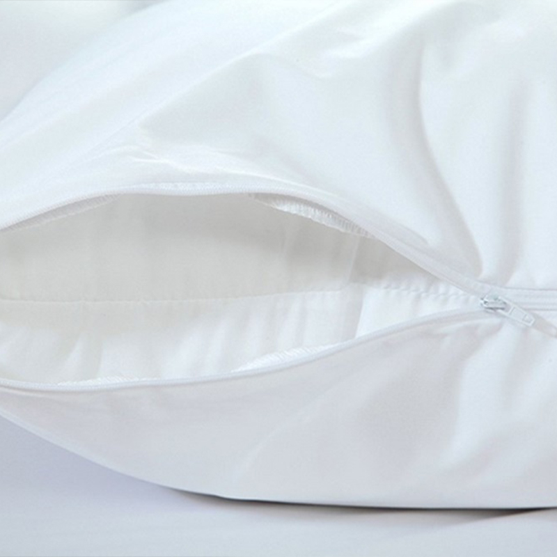 200TC Polycotton Plain White Reißverschluss Kissenschutzhotel
