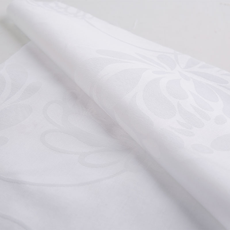 Baumwolle Jacquard Blumen weiße Hotel Bettwäsche Stoffe