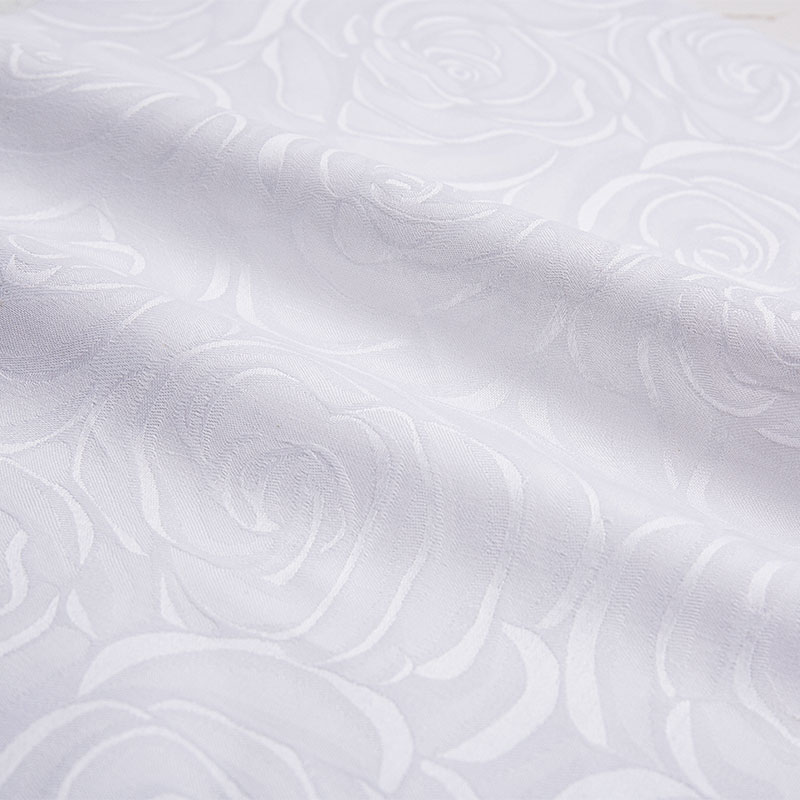 Baumwoll weiße Hotel Bettwäsche Stoff Satin Jacquard Rose Blume
